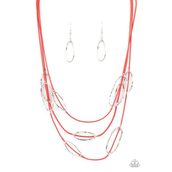 Check Your Cord-inates Red Necklace (311) - Picture 2 of 3